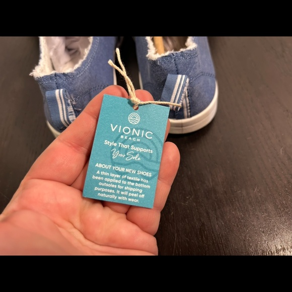 Vionic Beach Malibu Canvas Sneakers/Shoes Denim Blue Womens Size 5 Wide - Picture 10 of 16